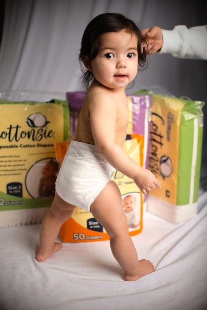 Disposable Cotton Diapers Size 2 (12 – 18 lbs)