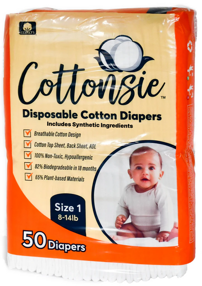 Disposable Cotton Diapers Size 1 (8 – 14 lbs)