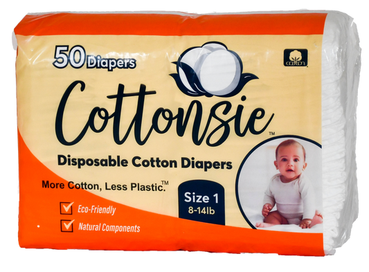 Disposable Cotton Diapers Size 1 (8 – 14 lbs)