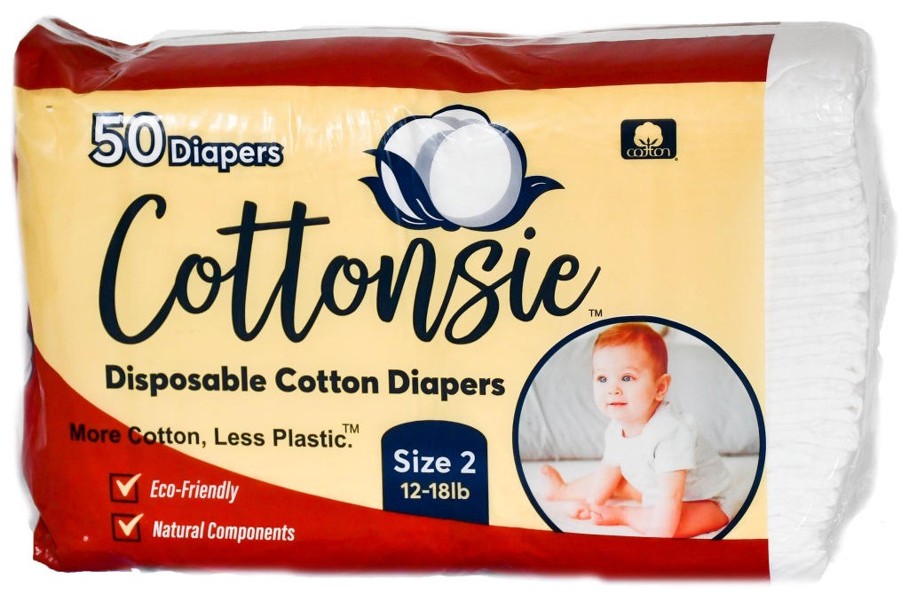 Disposable Cotton Diapers Size 2 (12 – 18 lbs)