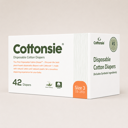 Disposable Cotton Diapers Size 3 (16 – 28 lbs)